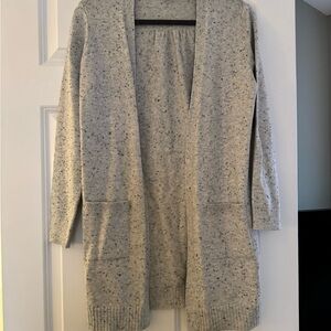 Gray Long Cardigan Sweater